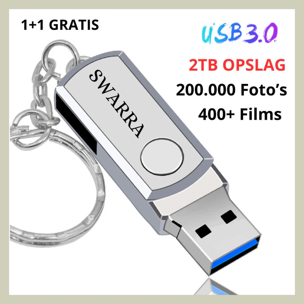 2TB USB-stick met hoge snelheid (1+1 Gratis)